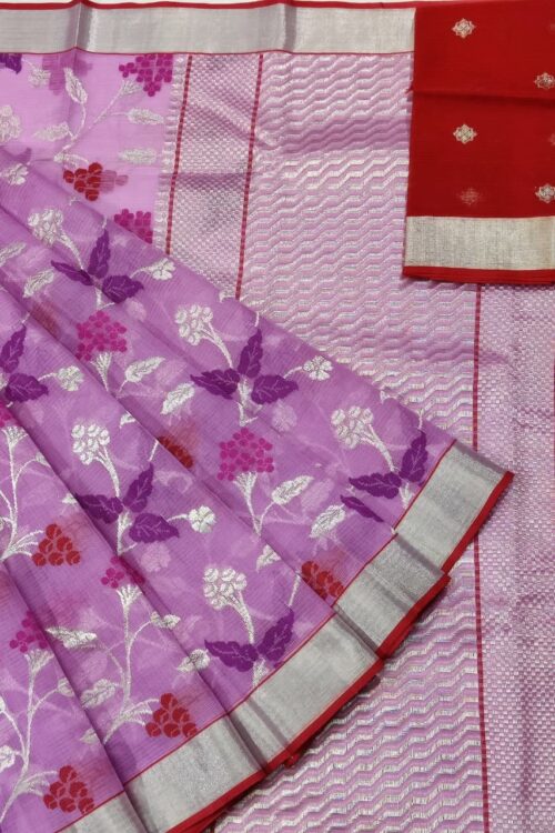 PURE ALL OVER JAAL ZARIKOTA HANDLOOM SAREE WITH BLOUSE_J414