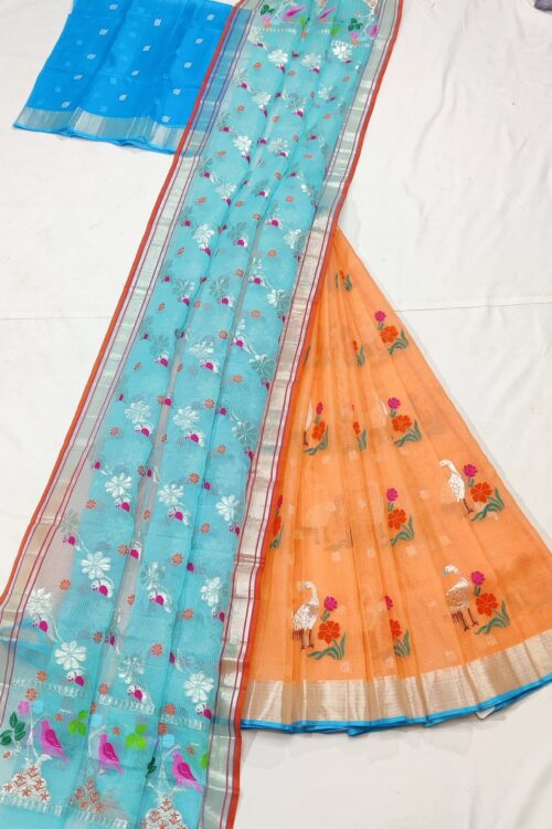 PURE ZARIKOTA HANDLOOM LEHANGA MATERIAL SET – L129