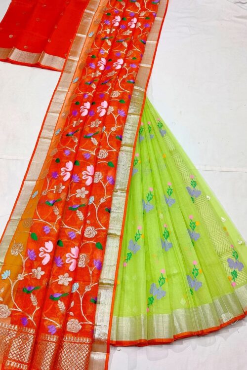 PURE ZARIKOTA HANDLOOM LEHANGA MATERIAL SET – L131