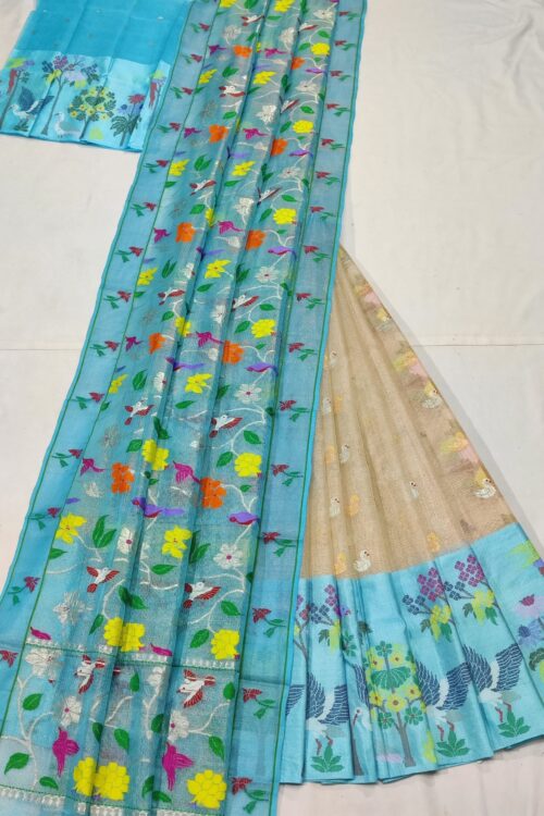 PURE ZARIKOTA HANDLOOM LEHANGA MATERIAL SET – L133