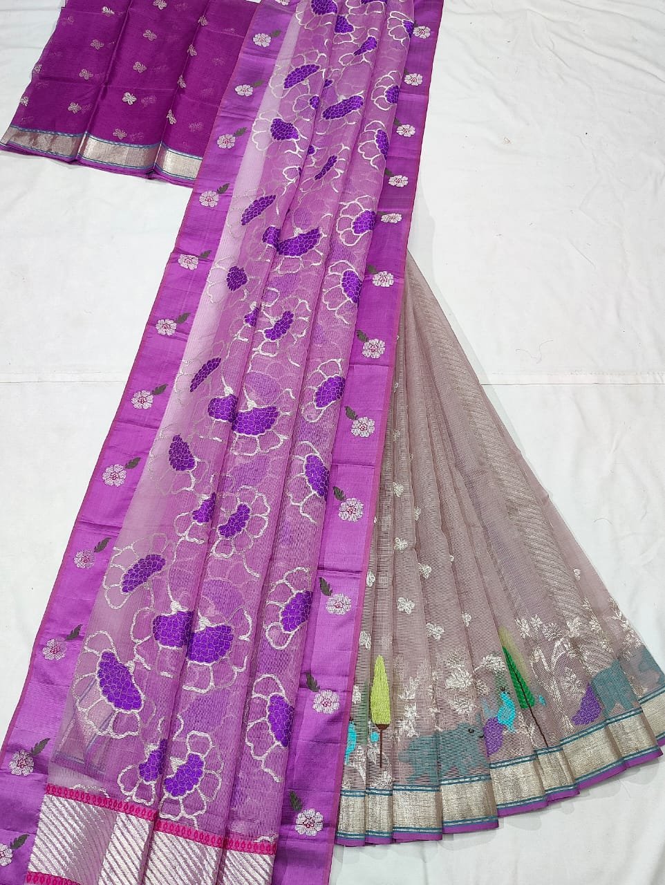 PURE ZARIKOTA HANDLOOM LEHANGA MATERIAL SET - L134