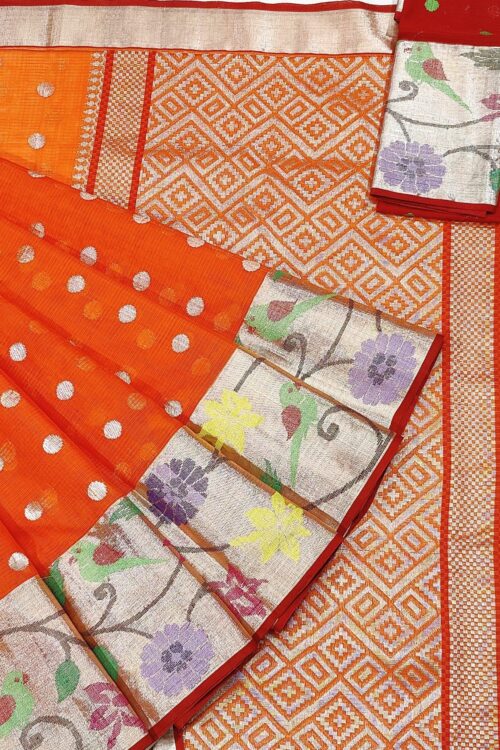 PURE BIG PAITHANI BORDER ZARIKOTA HANDLOOM SAREE S-94
