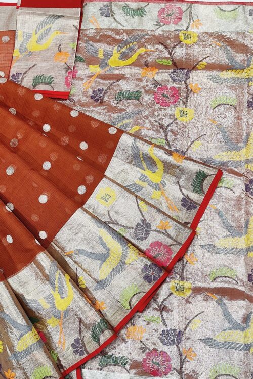 PURE BIG PAITHANI BORDER ZARIKOTA HANDLOOM SAREE S-95