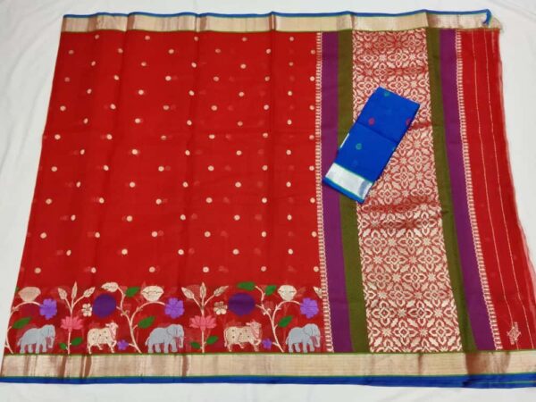 PURE SKIRT DESIGN ZARIKOTA HANDLOOM SAREE S-185 - Image 4