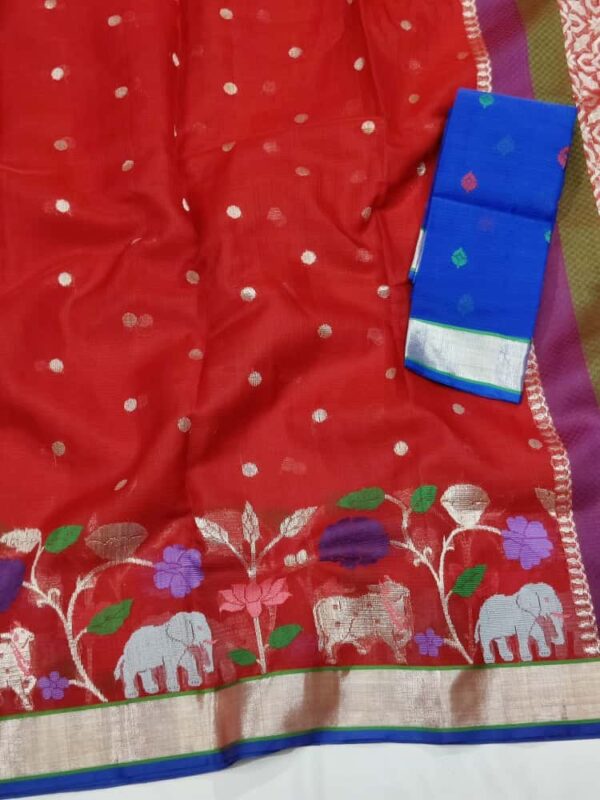 PURE SKIRT DESIGN ZARIKOTA HANDLOOM SAREE S-185 - Image 2