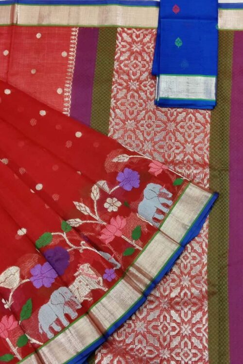 PURE SKIRT DESIGN ZARIKOTA HANDLOOM SAREE S-185