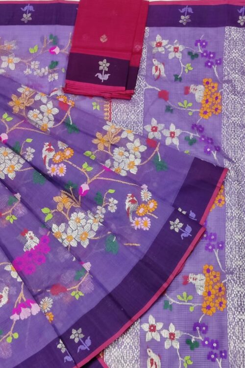 PURE ALL OVER JAAL ZARIKOTA HANDLOOM SAREE WITH BLOUSE_J417