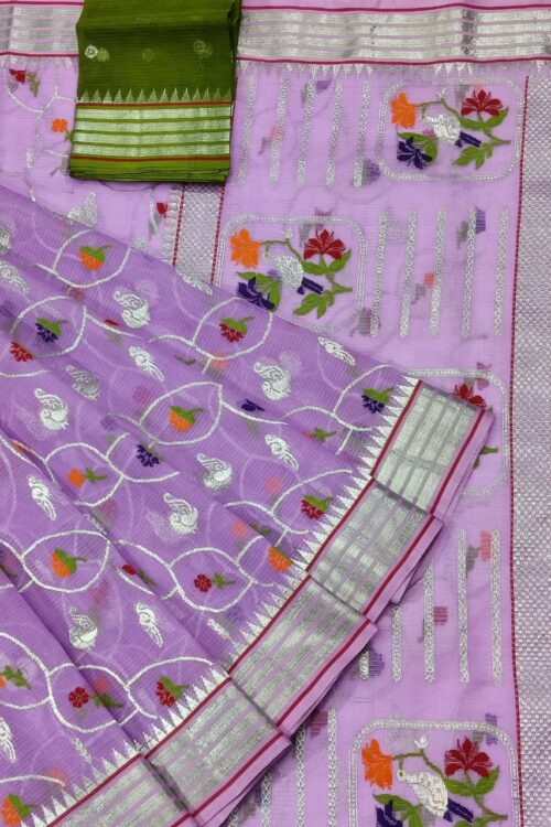 PURE ALL OVER JAAL ZARIKOTA HANDLOOM SAREE WITH BLOUSE_J419
