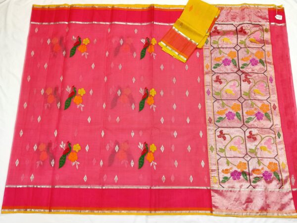 PURE ZARIKOTA HANDLOOM BUTA SAREE WITH BLOUSE B1088 - Image 4