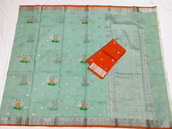 PURE ZARIKOTA HANDLOOM BUTA SAREE WITH BLOUSE B1098 - Image 4