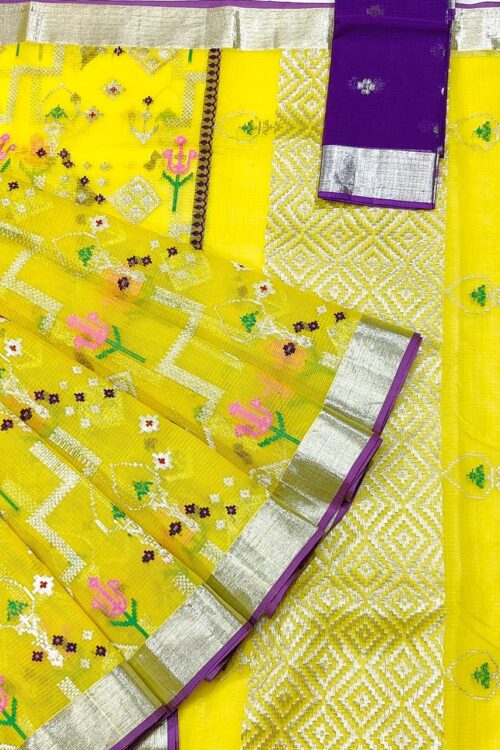 PURE ALL OVER JAAL ZARIKOTA HANDLOOM SAREE WITH BLOUSE_J421