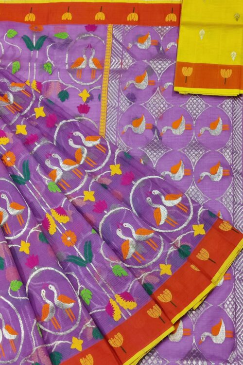 PURE ALL OVER JAAL ZARIKOTA HANDLOOM SAREE WITH BLOUSE_J423
