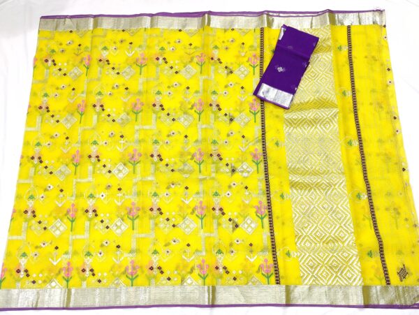 PURE ALL OVER JAAL ZARIKOTA HANDLOOM SAREE WITH BLOUSE_J421 - Image 4
