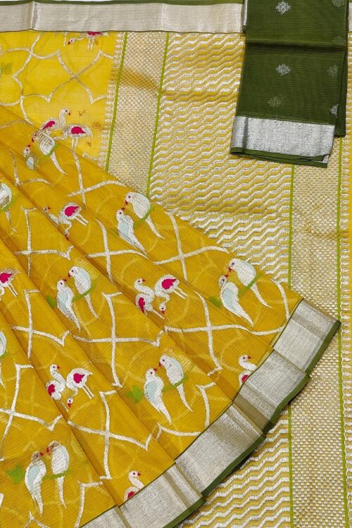 PURE ALL OVER JAAL ZARIKOTA HANDLOOM SAREE WITH BLOUSE_J426