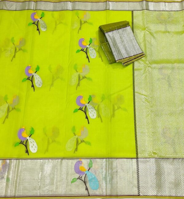 PURE ZARIKOTA HANDLOOM BUTA SAREE WITH BLOUSE B1110 - Image 3