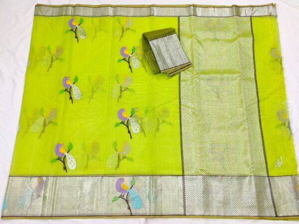 PURE ZARIKOTA HANDLOOM BUTA SAREE WITH BLOUSE B1110 - Image 4