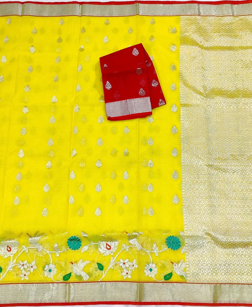 PURE SKIRT DESIGN ZARIKOTA HANDLOOM SAREE S-187 - Image 3