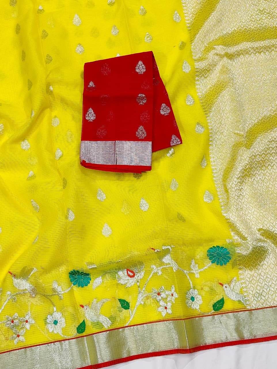 PURE SKIRT DESIGN ZARIKOTA HANDLOOM SAREE S-187 - Image 2