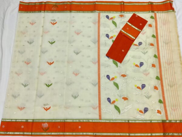PURE ZARIKOTA HANDLOOM BUTA SAREE WITH BLOUSE B1231 - Image 4