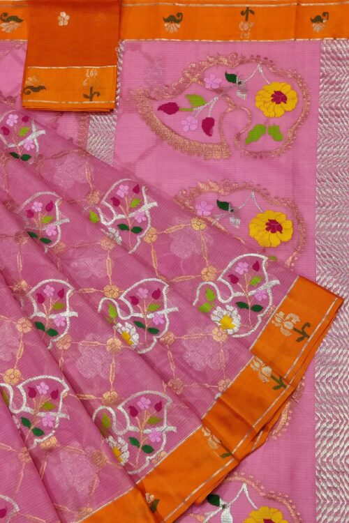 PURE ALL OVER JAAL ZARIKOTA HANDLOOM SAREE WITH BLOUSE_J430