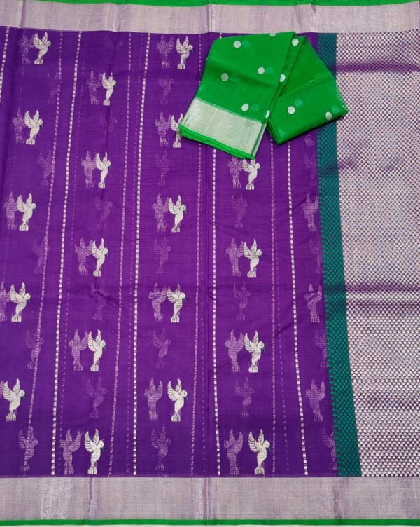 PURE ZARIKOTA HANDLOOM BUTA SAREE WITH BLOUSE B1142 - Image 3