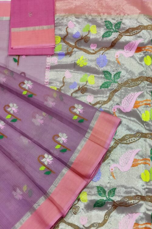 PURE ZARIKOTA HANDLOOM BUTA SAREE WITH BLOUSE B1157