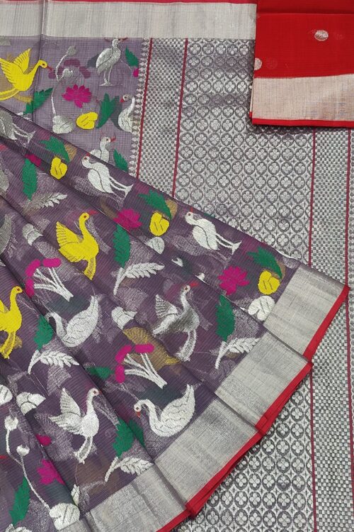 PURE ALL OVER JAAL ZARIKOTA HANDLOOM SAREE WITH BLOUSE_J439