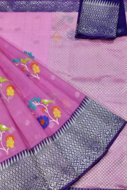 PURE BOTH SIDE KANCHI BORDER ZARIKOTA HANDLOOM SAREE K-45