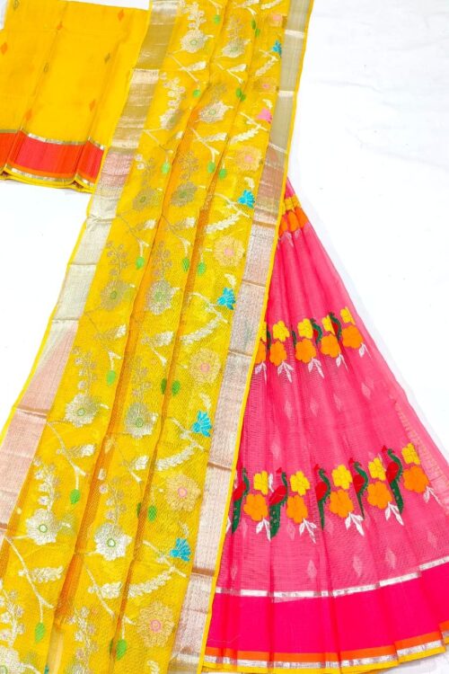 PURE ZARIKOTA HANDLOOM LEHANGA MATERIAL SET – L148