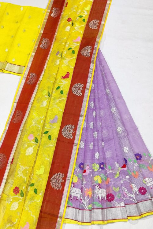 PURE ZARIKOTA HANDLOOM LEHANGA MATERIAL SET – L152
