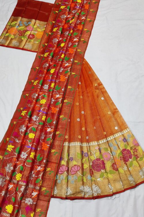 PURE ZARIKOTA HANDLOOM LEHANGA MATERIAL SET – L154