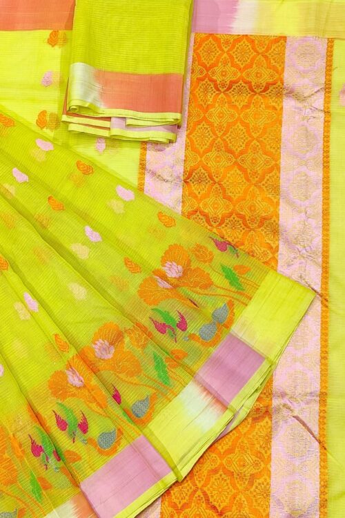 PURE SKIRT DESIGN ZARIKOTA HANDLOOM SAREE S-193