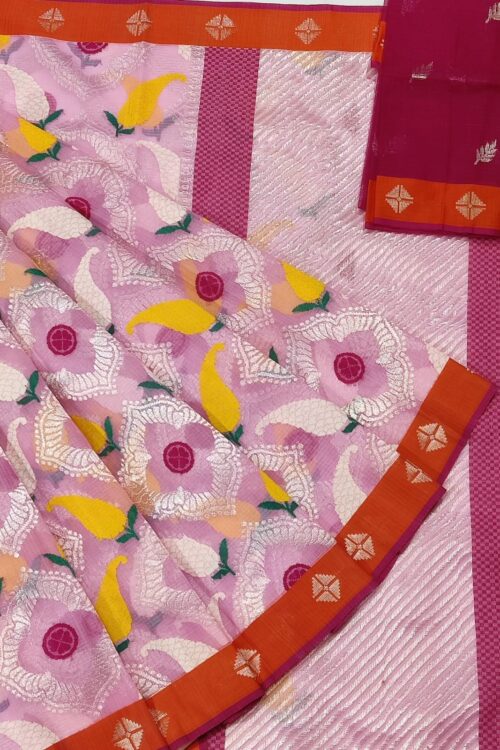 PURE ALL OVER JAAL ZARIKOTA HANDLOOM SAREE WITH BLOUSE_J449