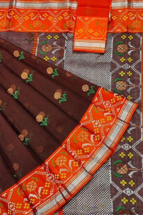 PURE BOTB SIDE PATOLA BORDER ZARIKOTA HANDLOOM SAREE S-107