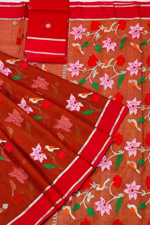 PURE ZARIKOTA HANDLOOM BUTA SAREE WITH BLOUSE B1199