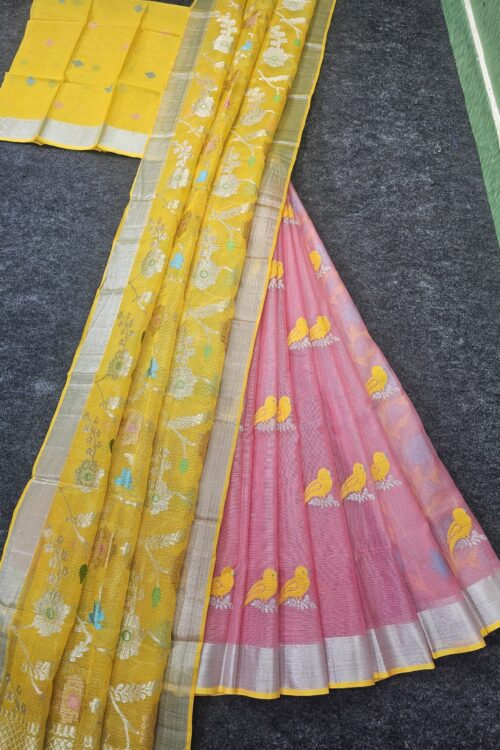 PURE ZARIKOTA HANDLOOM LEHANGA MATERIAL SET – L159