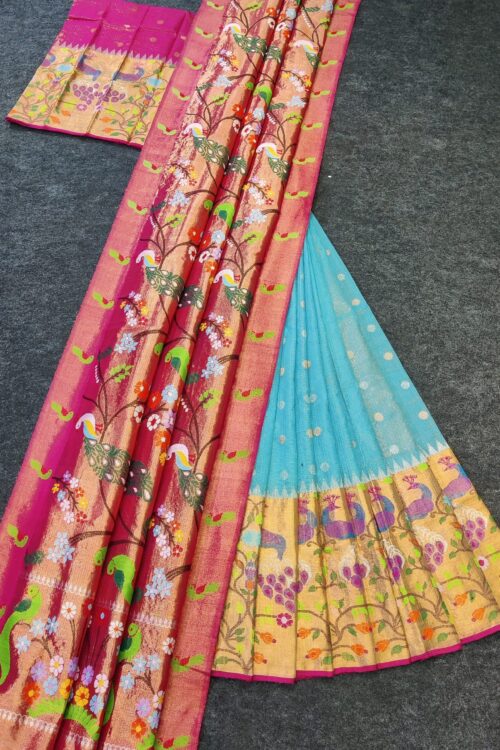 PURE ZARIKOTA HANDLOOM LEHANGA MATERIAL SET – L164