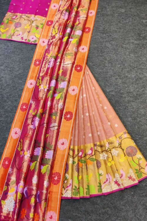 PURE ZARIKOTA HANDLOOM LEHANGA MATERIAL SET – L165