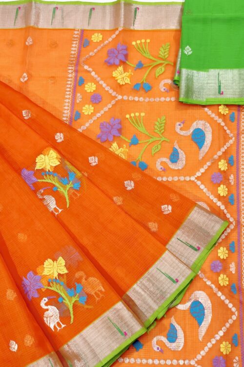 PURE ZARIKOTA HANDLOOM BUTA SAREE WITH BLOUSE B1203