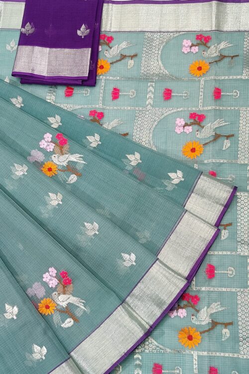PURE ZARIKOTA HANDLOOM BUTA SAREE WITH BLOUSE B1209