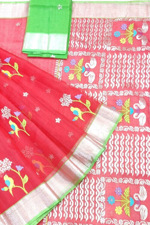 PURE ZARIKOTA HANDLOOM BUTA SAREE WITH BLOUSE B1216