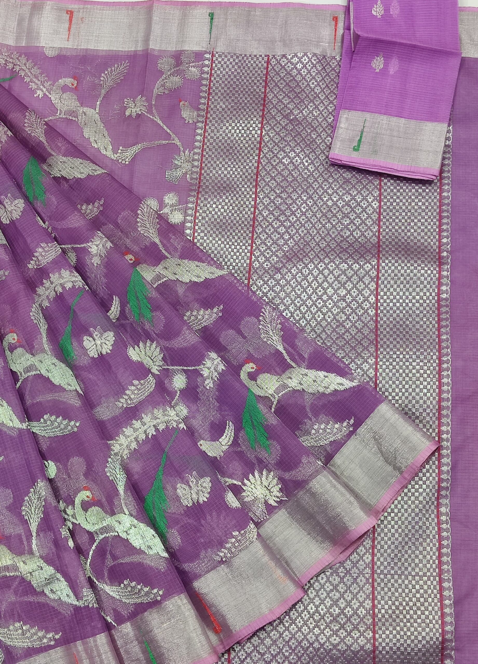 PURE ALL OVER JAAL ZARIKOTA HANDLOOM SAREE WITH BLOUSE_J453
