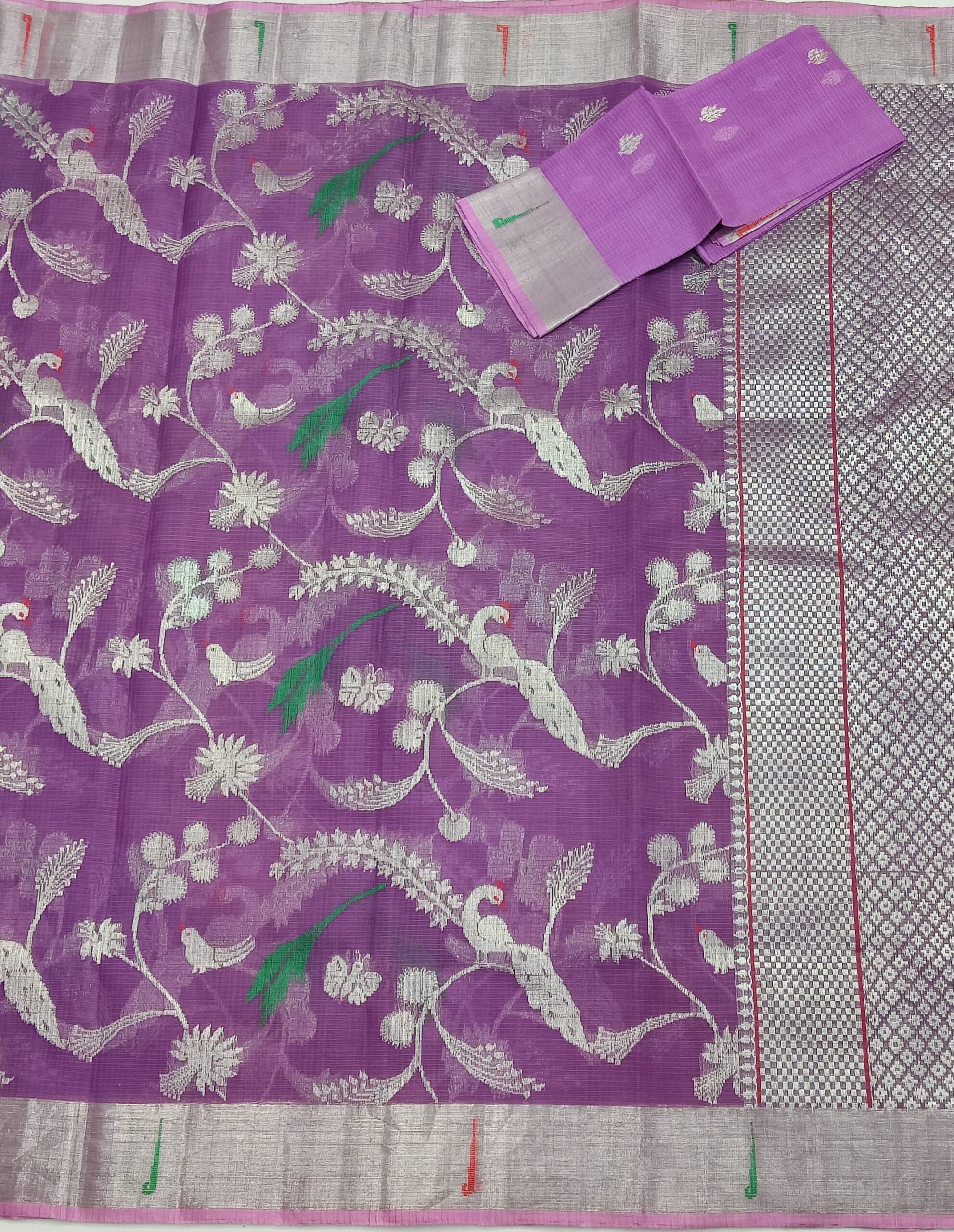 PURE ALL OVER JAAL ZARIKOTA HANDLOOM SAREE WITH BLOUSE_J453 - Image 3