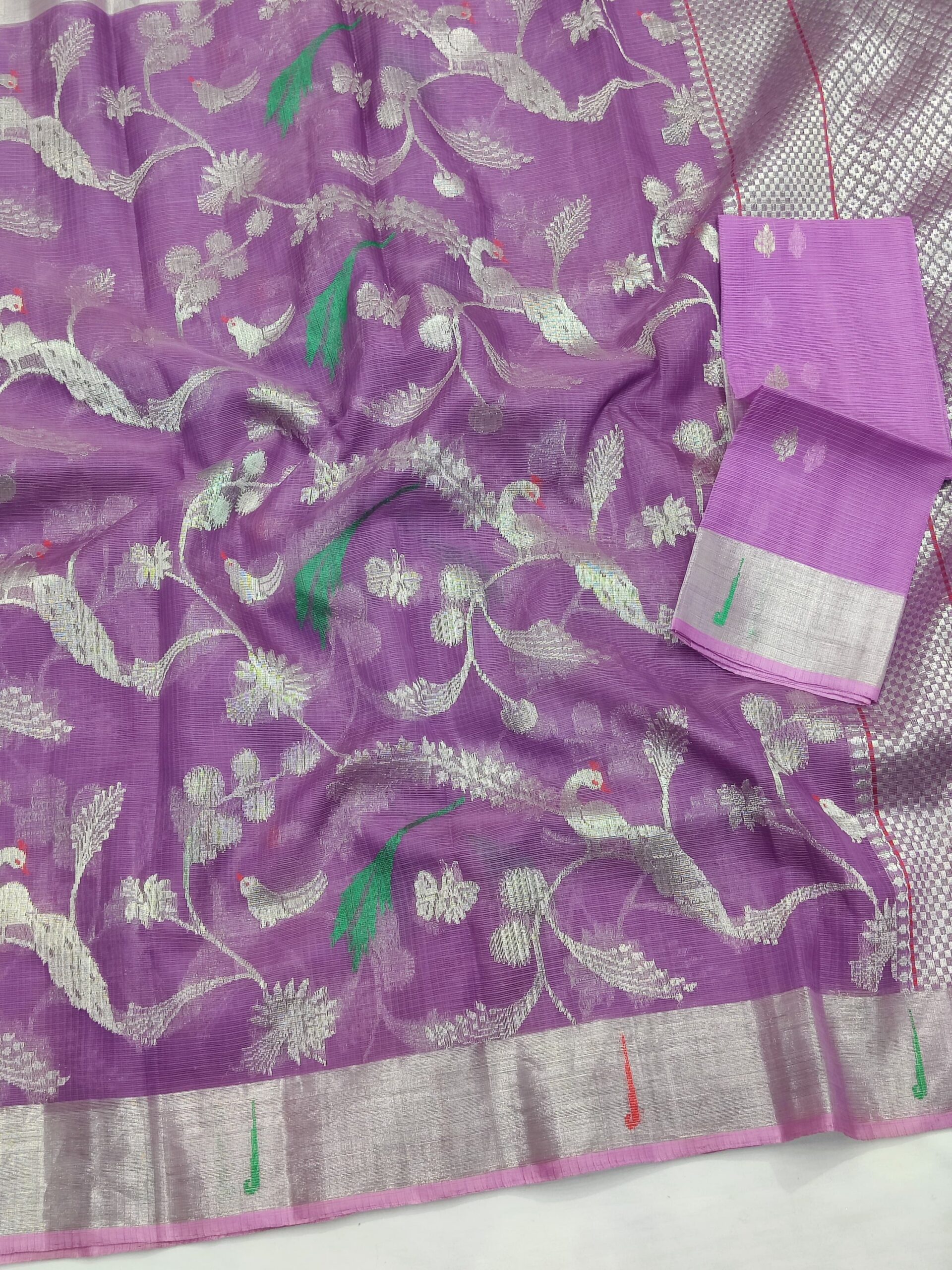 PURE ALL OVER JAAL ZARIKOTA HANDLOOM SAREE WITH BLOUSE_J453 - Image 2