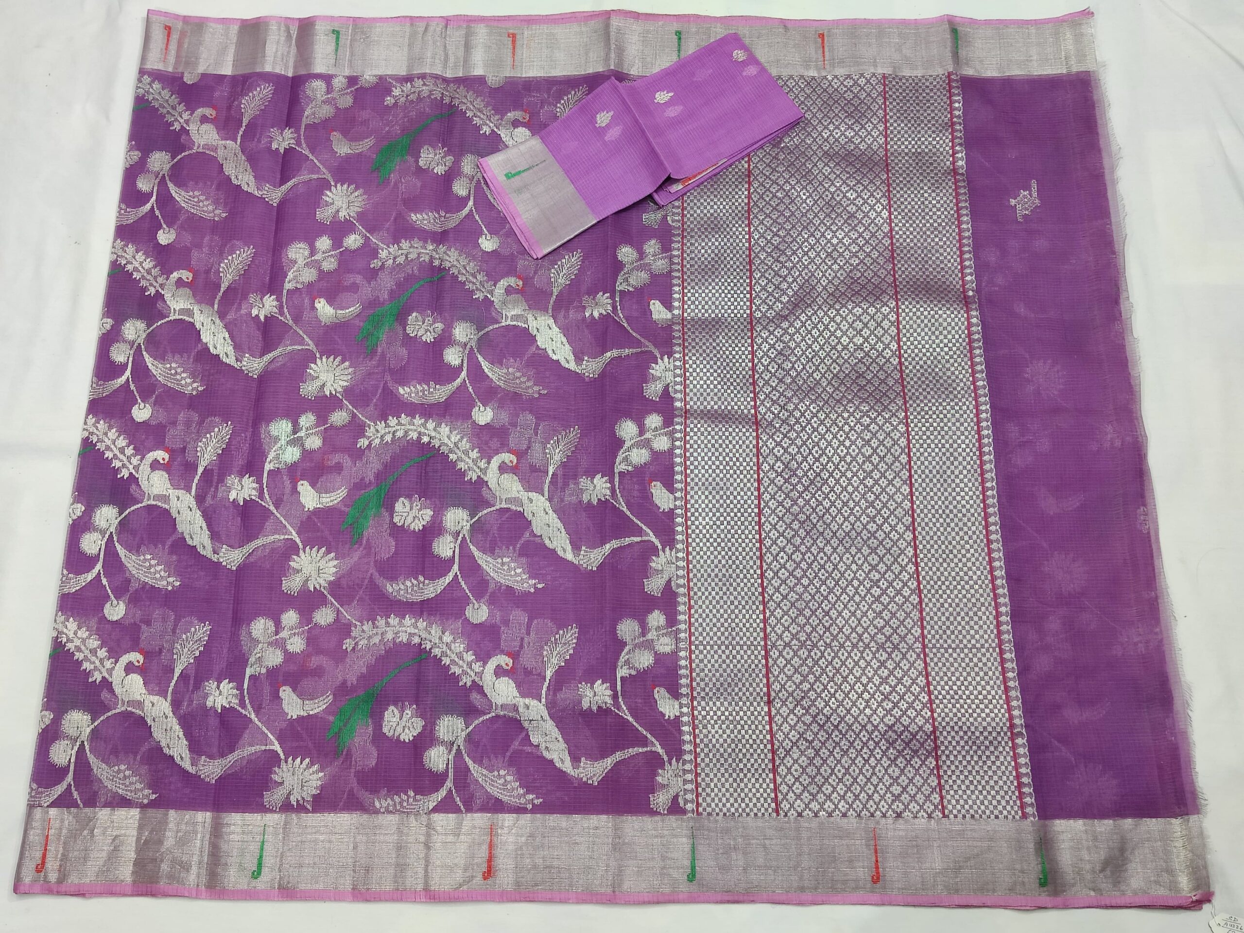 PURE ALL OVER JAAL ZARIKOTA HANDLOOM SAREE WITH BLOUSE_J453 - Image 4