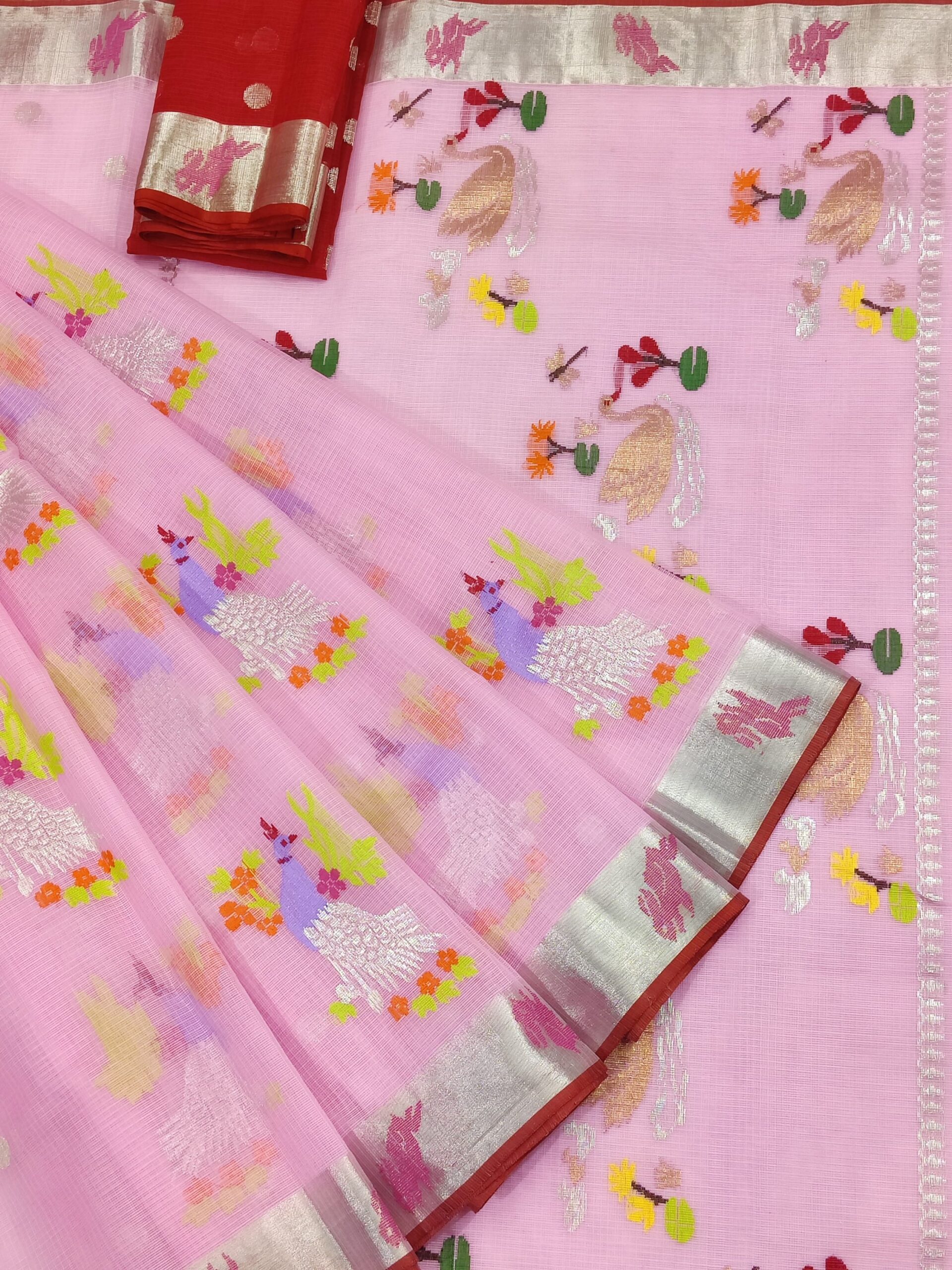 PURE ZARIKOTA HANDLOOM BUTA SAREE WITH BLOUSE B1225