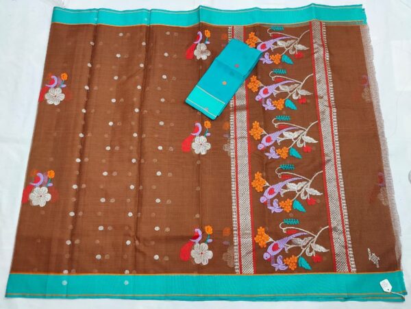 PURE ZARIKOTA HANDLOOM BUTA SAREE WITH BLOUSE B1226 - Image 4