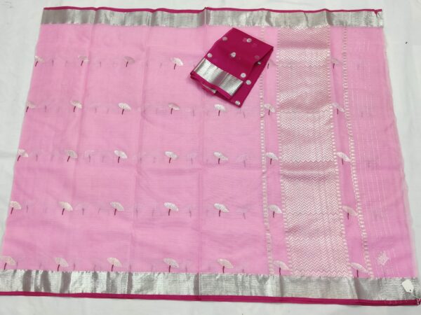 PURE ZARIKOTA HANDLOOM BUTA SAREE WITH BLOUSE B1227 - Image 4