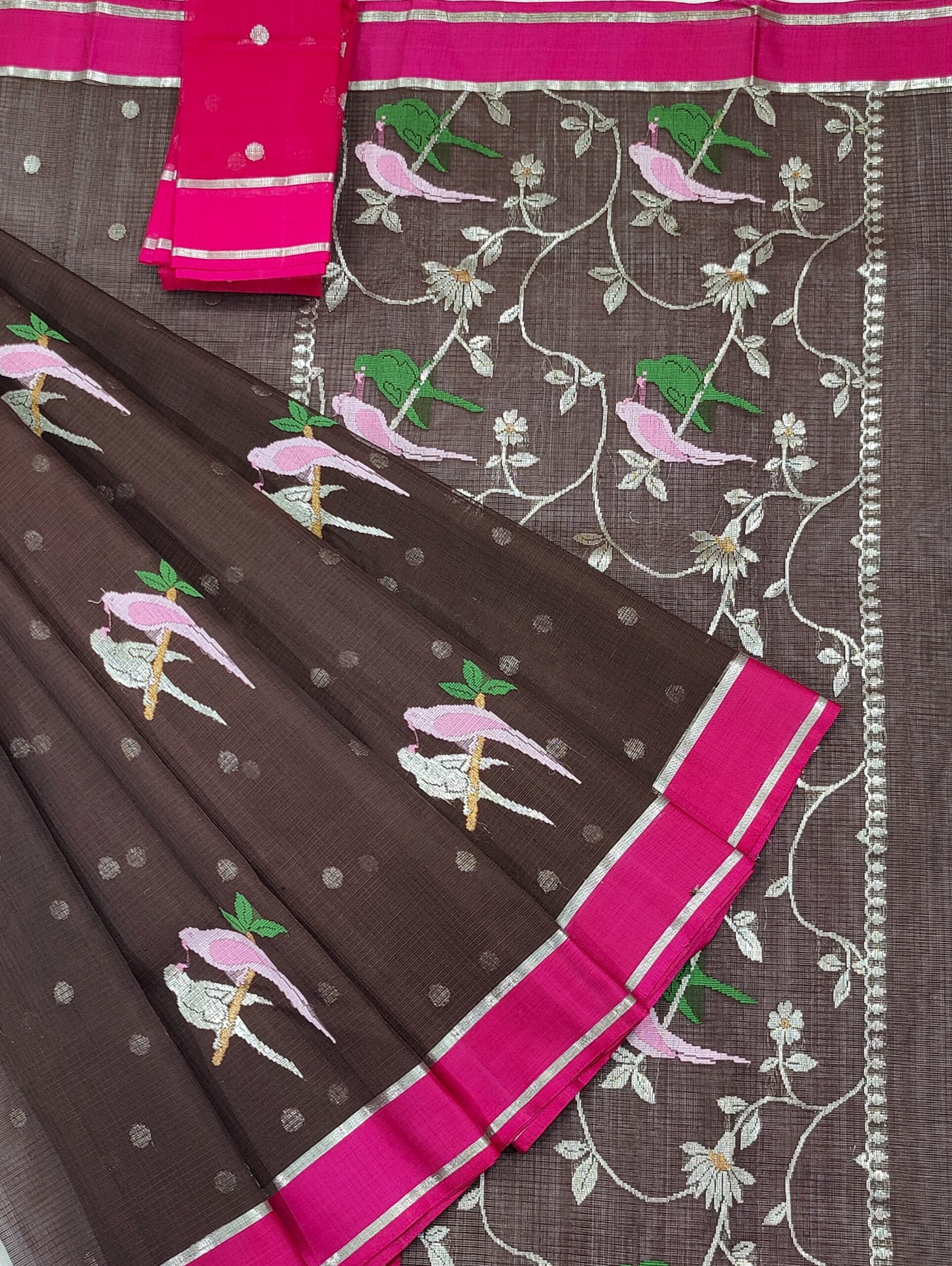 PURE ZARIKOTA HANDLOOM BUTA SAREE WITH BLOUSE B1228