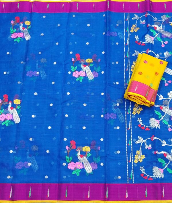PURE ZARIKOTA HANDLOOM BUTA SAREE WITH BLOUSE B1233 - Image 3